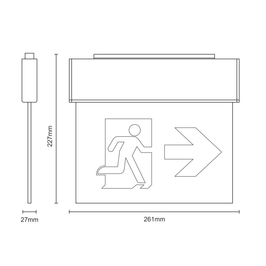 Bloc de secours LED/2W/230V 6000K