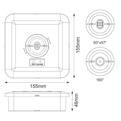 Bloc de secours LED/2W/230V IP65 6000K