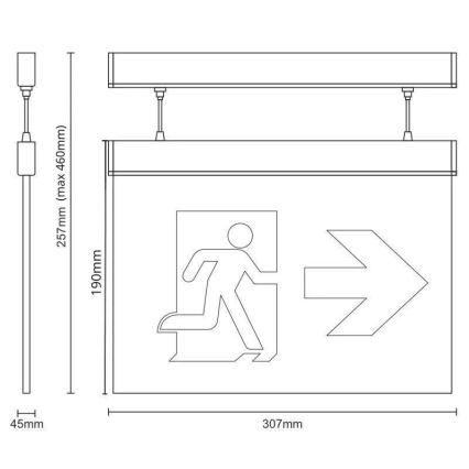 Bloc de secours LED/4W/230V 6000K