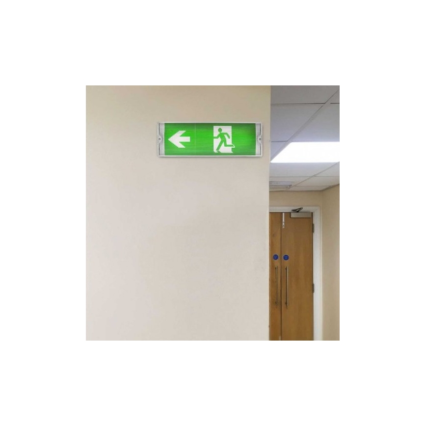 Bloc de secours LED avec un regular functionality test EMERGENCY EXIT LED/3W/230V 6400K IP65