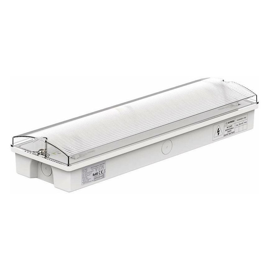 Bloc de secours LED avec un regular functionality test EMERGENCY EXIT LED/3W/230V 6400K IP65
