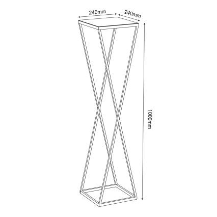 Bloemen standaard 100x24 cm zwart