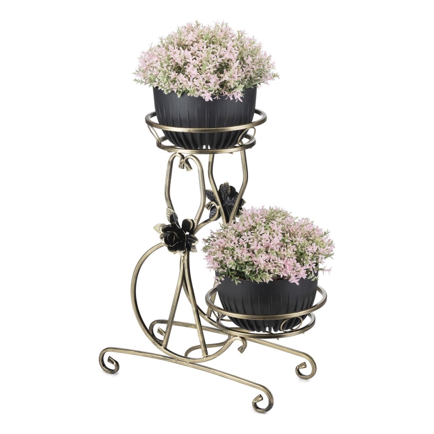 Bloemen standaard 64x54 cm goud