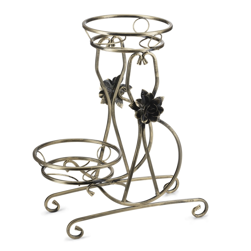 Bloemen standaard 64x54 cm goud