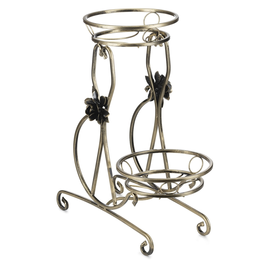 Bloemen standaard 64x54 cm goud