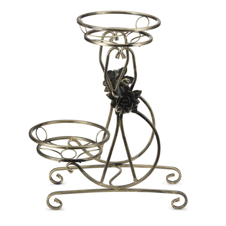 Bloemen standaard 64x54 cm goud