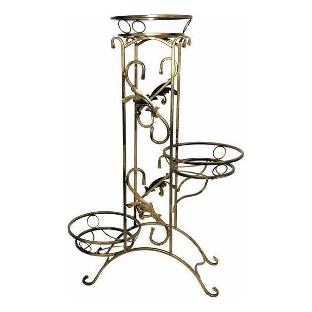Bloemen standaard 90x65 cm goud