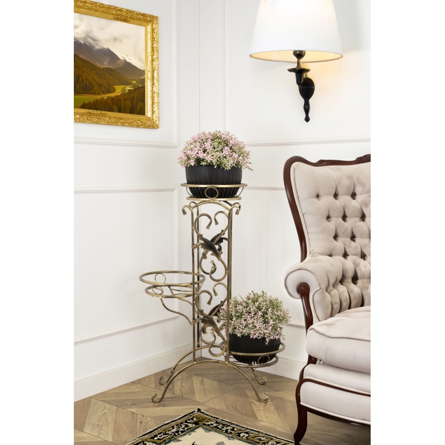 Bloemen standaard 90x65 cm goud