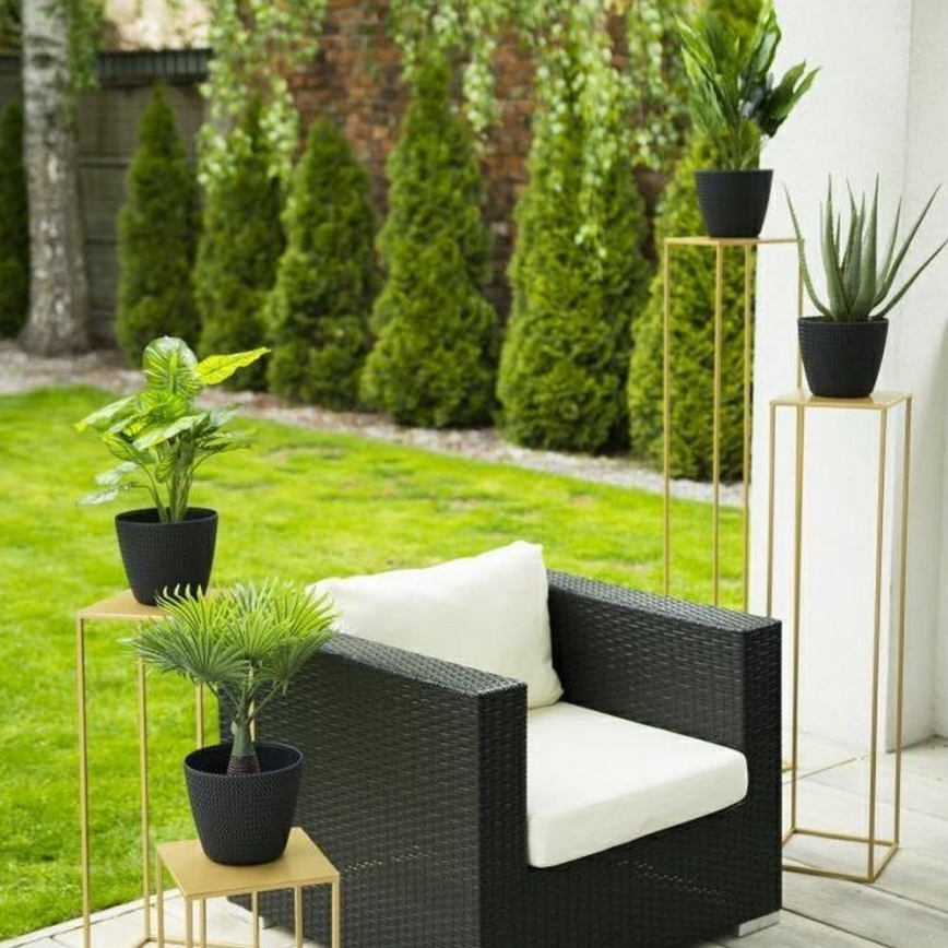 Bloemenstandaard 100x24 cm goudkleurig