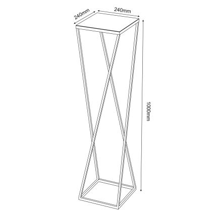 Bloemenstandaard 100x24 cm goudkleurig