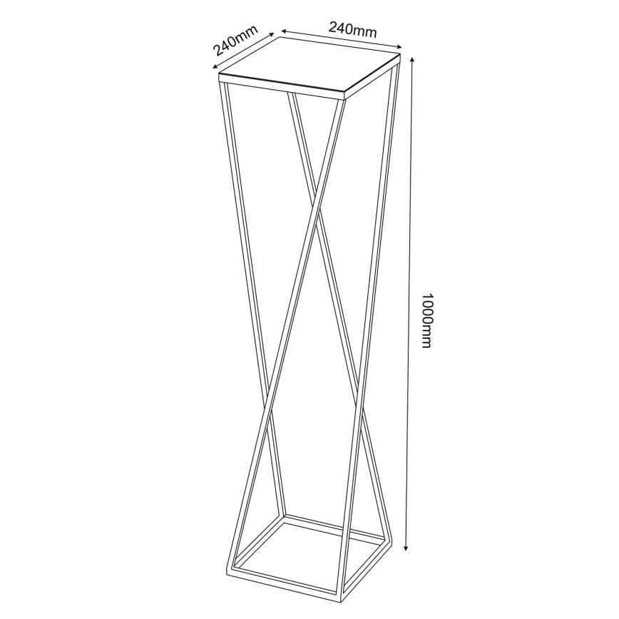 Bloemenstandaard 100x24 cm goudkleurig