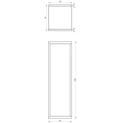 Bloemenstandaard 100x30x34 cm wit