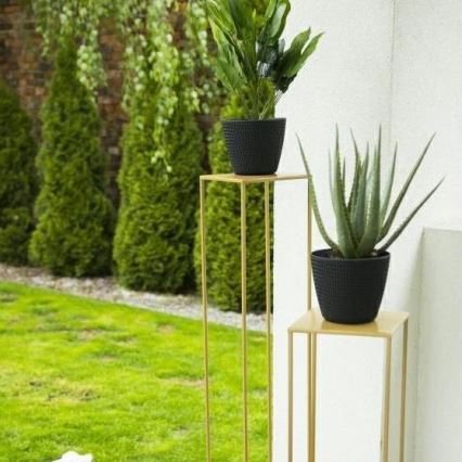 Bloemenstandaard 130x24 cm goudkleurig
