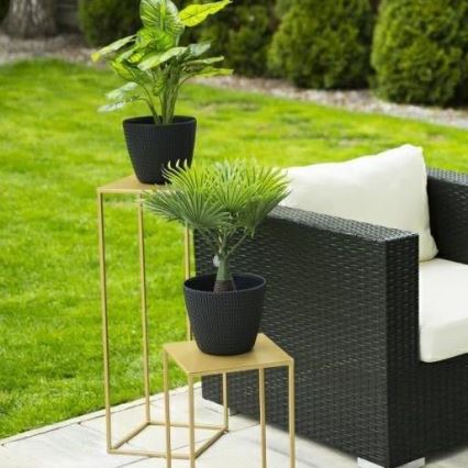Bloemenstandaard 70x24 cm goudkleurig