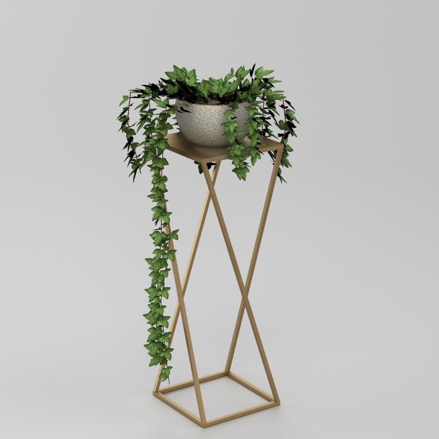 Bloemenstandaard 70x24 cm goudkleurig