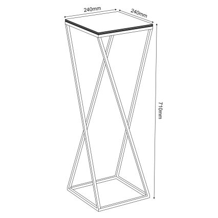 Bloemenstandaard 70x24 cm wit