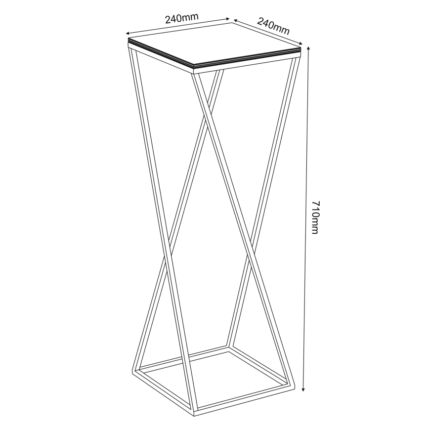 Bloemenstandaard 70x24 cm wit
