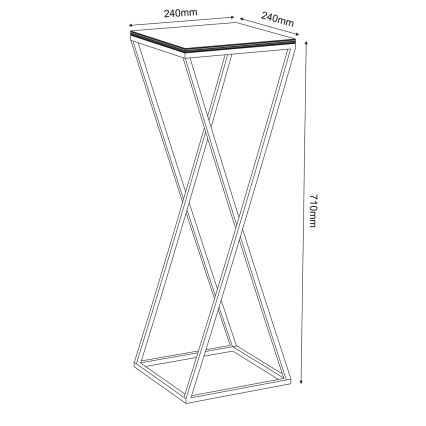 Bloemenstandaard 70x24 cm wit