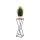 Bloemenstandaard 70x24 cm zwart/bruin