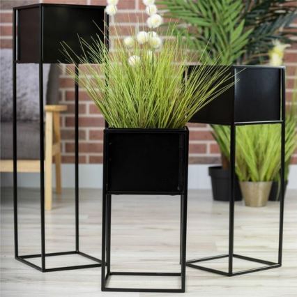 Bloemenstandaard 90x24 cm zwart