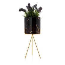 Bloemenstandaard EMMA 32,5x13 cm zwart/goud
