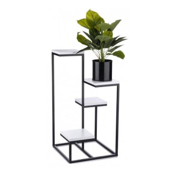 Bloemenstandaard KASKADA 79x40 zwart/wit