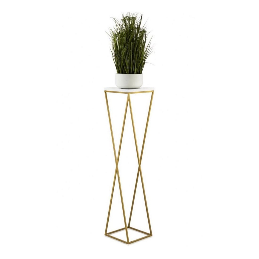 Bloemenstandaard LOFT 100x24 cm goud/wit