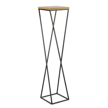 Bloemenstandaard LOFT 100x24 cm zwart/bruin
