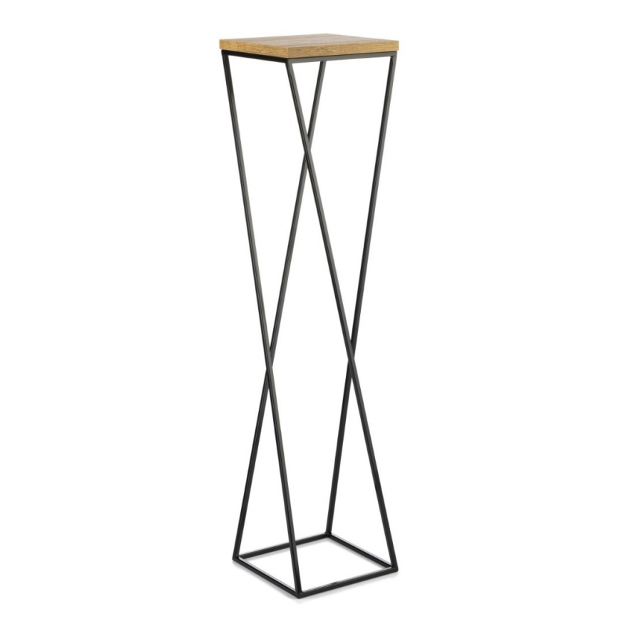 Bloemenstandaard LOFT 100x24 cm zwart/bruin