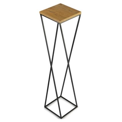 Bloemenstandaard LOFT 100x24 cm zwart/bruin