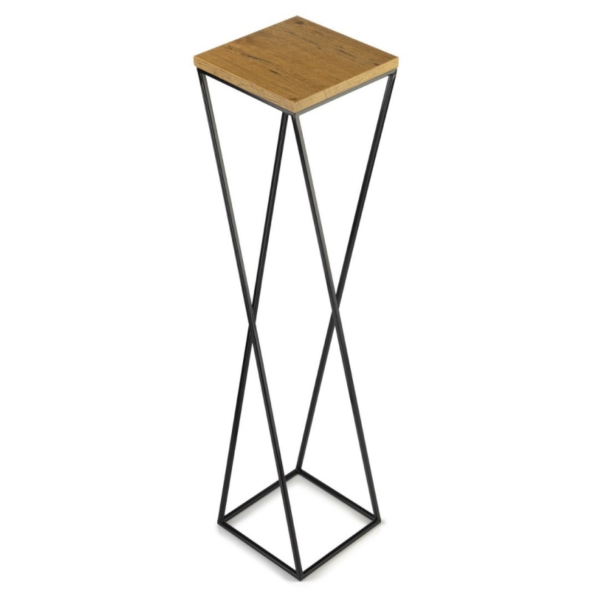 Bloemenstandaard LOFT 100x24 cm zwart/bruin