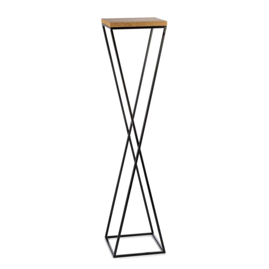 Bloemenstandaard LOFT 100x24 cm zwart/bruin