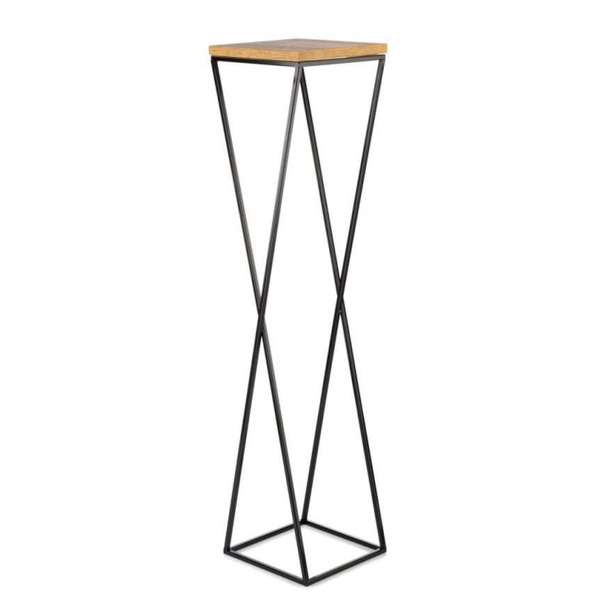Bloemenstandaard LOFT 100x24 cm zwart/bruin