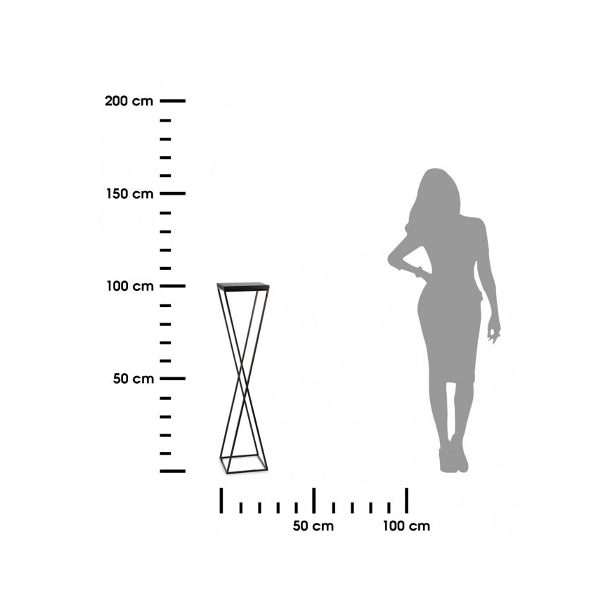 Plantenstandaard LOFT 100x24 cm zwart