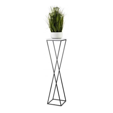 Bloemenstandaard LOFT 100x24 cm zwart/wit