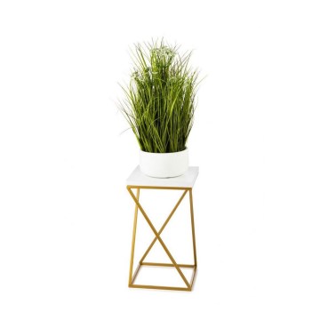 Bloemenstandaard LOFT 40x24 cm goud/wit