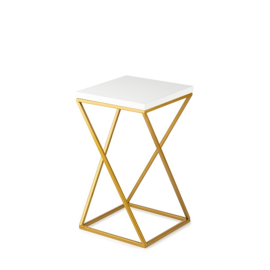 Bloemenstandaard LOFT 40x24 cm goud/wit
