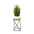 Bloemenstandaard LOFT 40x24 cm zwart/bruin