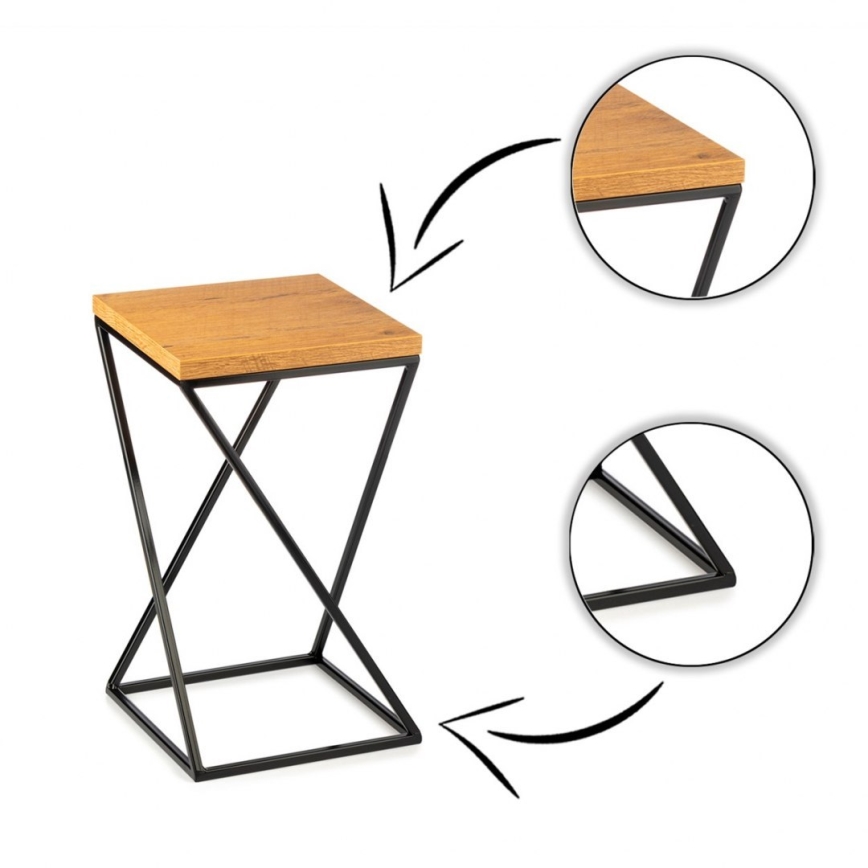 Bloemenstandaard LOFT 40x24 cm zwart/bruin