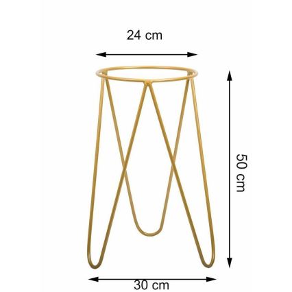 Bloemenstandaard LOFT 50x30 cm goud