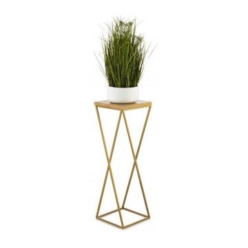 Bloemenstandaard LOFT 70x24 cm goud/bruin