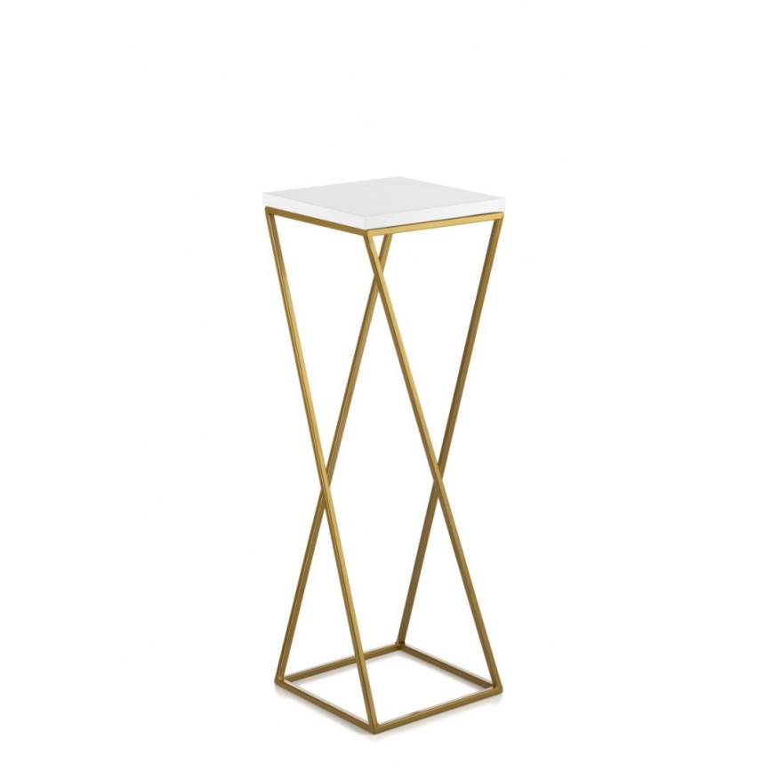 Bloemenstandaard LOFT 70x24 cm goud/wit