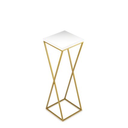Bloemenstandaard LOFT 70x24 cm goud/wit