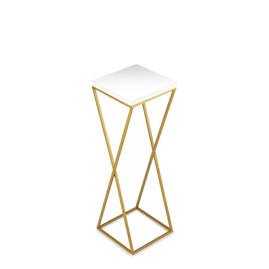 Bloemenstandaard LOFT 70x24 cm goud/wit