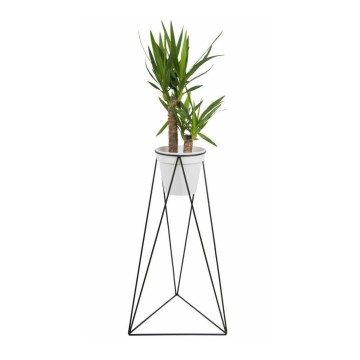 Bloempotstandaard TRIANGL 90x50 cm zwart