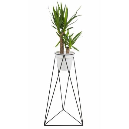 Bloempotstandaard TRIANGL 90x50 cm zwart
