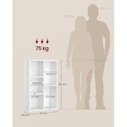 Boekenkast DOVARO wit