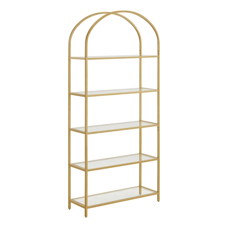 Boekenkast GLASY goud