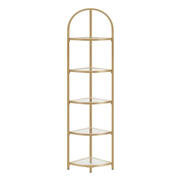 Boekenkast GLASY goud