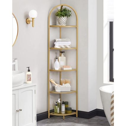 Boekenkast GLASY goud